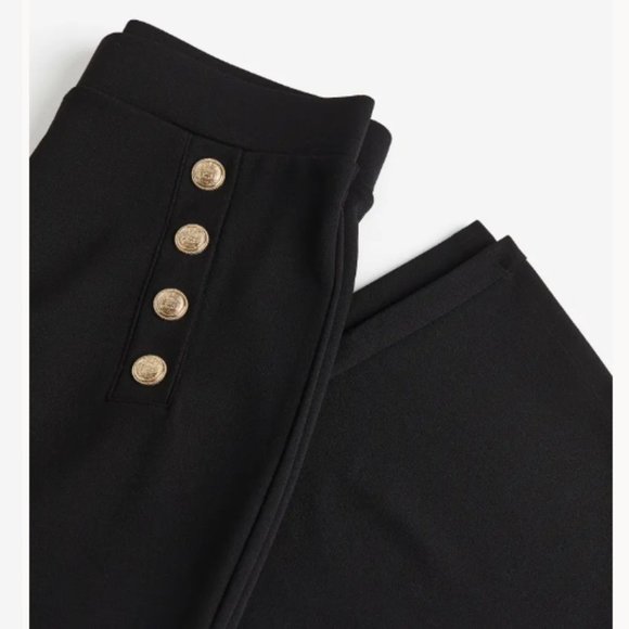 H&M black sailor wide leg pants M - Picture 6 of 6